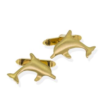 9ct Gold Dolphin Cufflinks
