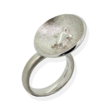 Silver Turtle Rockpool Ring