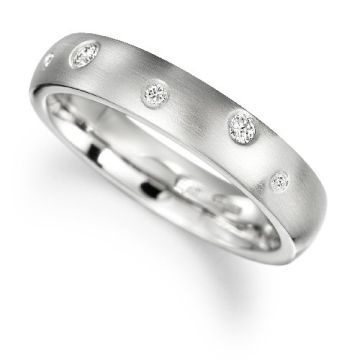 Palladium & Diamond Bubble Ring