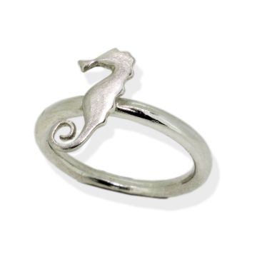 Silver Seahorse Stack Ring